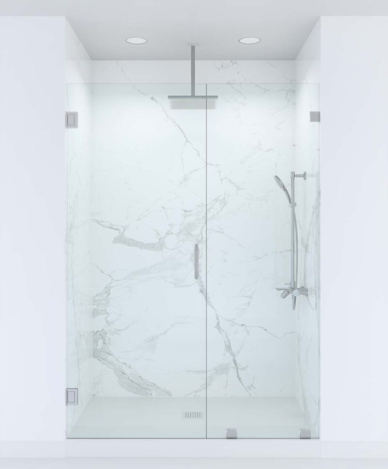 Heavy Glass Single Swing Door with Clips | Splendor Glass