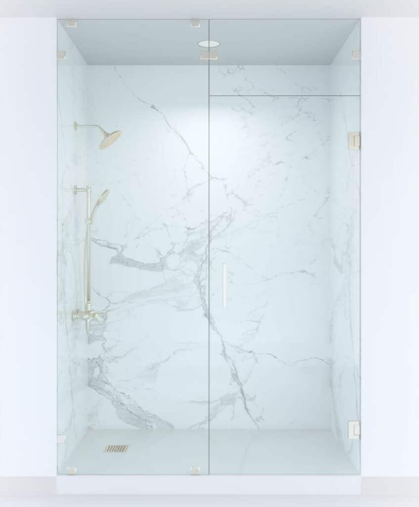 Heavy Glass Single Door with Inline Panel and Operable Transom ...